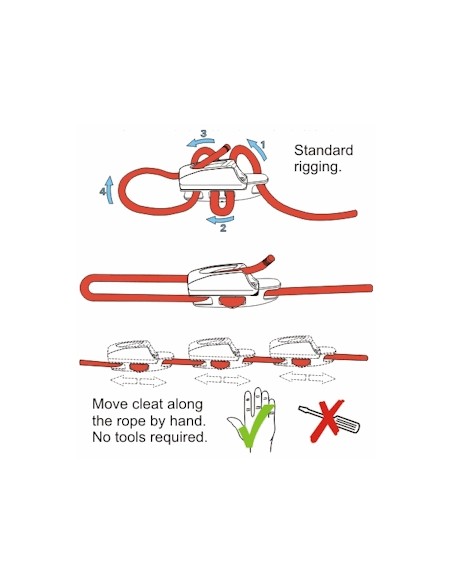 ClamCleat Aero Cleat With CL211MK2 Racing Micro Anodisé Dure CL829-11AN H2O Sensations ClamCleat Aero Cleat With CL211MK2 Racing Micro Anodisé Dure CL829-11AN H2O Sensations