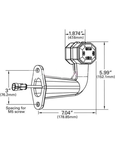 Feux Gabarit LED 12-24 Blanc Rouge Déporté
