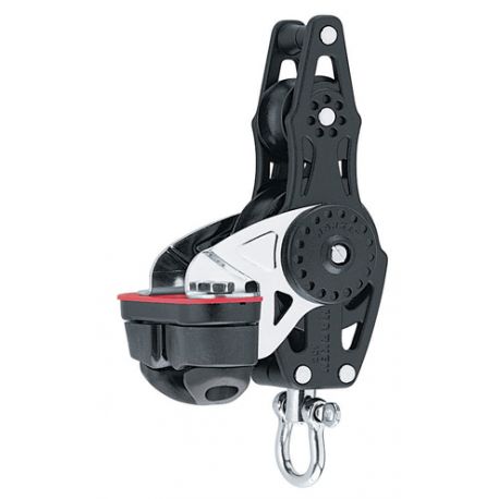 Harken 75 mm Fiddle Block Swivel Becket Cam Cleat