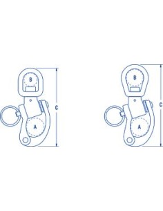 Ronstan Swivelling Small Bail Trunion Snap Shackle 70mm RF6111 H2O Sensations 2