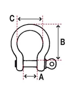 Galvanised Shackle Bow 12mm BW636 H2O Sensations 2