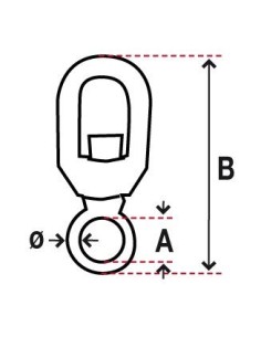 FOB Emerillon Galvanisé Mouillage Grand Oeil 10mm FB543110 H2O Sensations 2