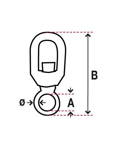 Galvanised Mooring Swivel Large Eye 10mm FB543110 H2O Sensations Galvanised Mooring Swivel Large Eye 10mm FB543110 H2O Sensations