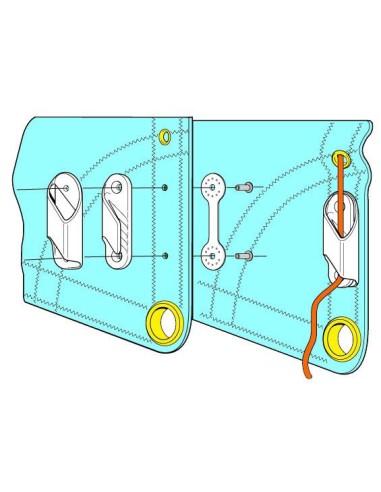 ClamCleat Leech Line Sail Cleats Backplate CL212 H2O Sensations ClamCleat Leech Line Sail Cleats Backplate CL212 H2O Sensations