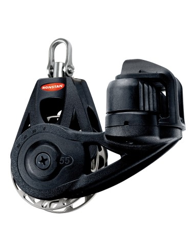 Ronstan Block Orbit 55mm Swivel Single Winch Adjustable Cleat 56120 H2O Sensations Ronstan Block Orbit 55mm Swivel Single Winch Adjustable Cleat 56120 H2O Sensations