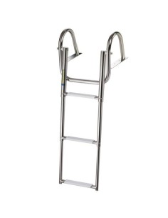 Stainless steel ladder with 4 telescopic steps