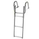 Stainless steel ladder with 4 telescopic steps