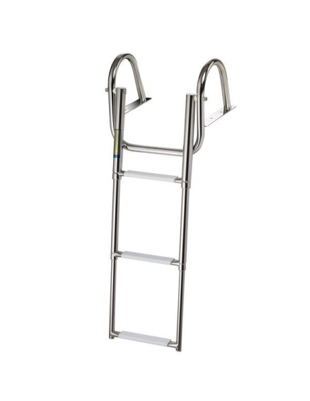 Stainless steel ladder with 4 telescopic steps