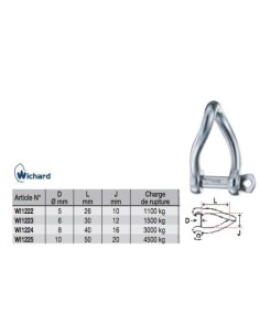 Wichard Manille Torse Auto Bloquante 6mm 1223 H2O Sensations 2