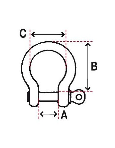 Galvanised Shackle Bow 8mm BW633 H2O Sensations Galvanised Shackle Bow 8mm BW633 H2O Sensations