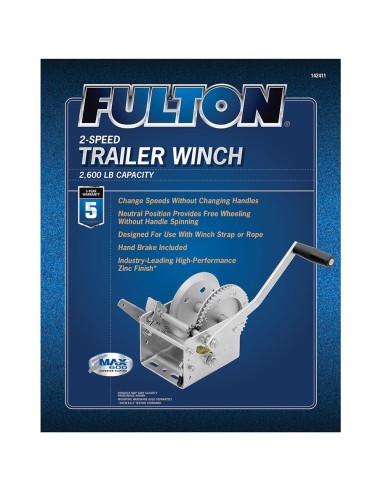 Fulton Trailer Winch 816kg 142300 H2O Sensations Fulton Trailer Winch 816kg 142300 H2O Sensations
