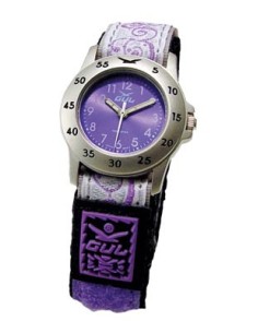 Gul Children Micro Chrome Violet Dial Velcro Strap