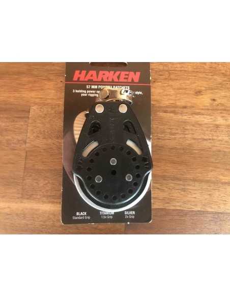 Harken Carbo Poulie 57mm Simple Emerillon Ratchamatic *1.0 Argent HK2625S H2O Sensations