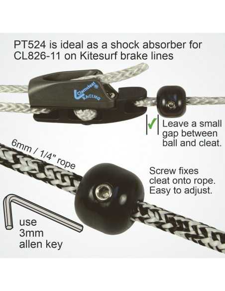 Clamcleat Stopper Ball Screwed 6mm PT524 H2O Sensations