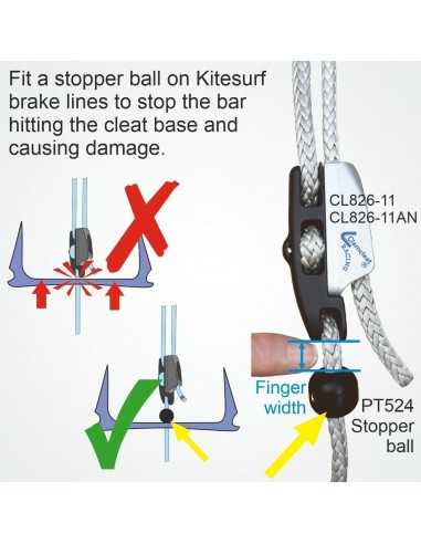 Clamcleat Stopper Ball Screwed 6mm PT524 H2O Sensations Clamcleat Stopper Ball Screwed 6mm PT524 H2O Sensations