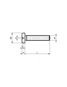 Vis Metrique Inox A2 M5 20mm Fendu Tête Bombée A2M5SPH20 2