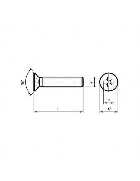 Stainless Steel Screws M5 20mm Pozidriv Countersunk Flat Head