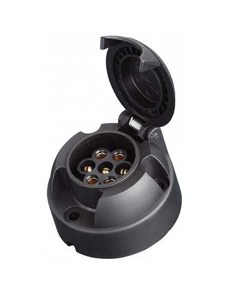 Prise Remorque 7 broches 12V Femelle Cosses