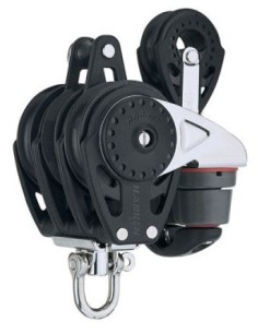 Harken Carbo Poulie 57mm Triple Ratchamatic avec coinceur et Ringot