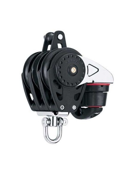 Harken Carbo Poulie 57mm Triple Ringot Ratchamatic Cam Cleat HK2630 H2O Sensations