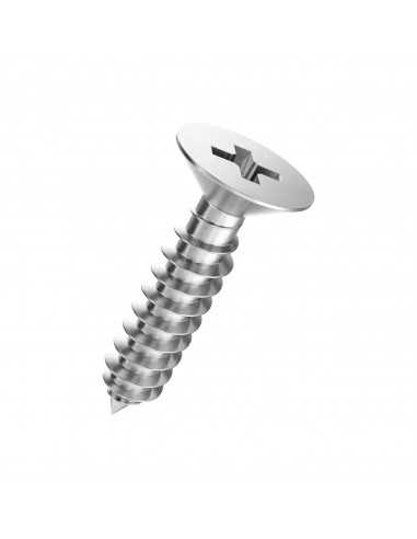 Stainless Steel A2 Screws 4.8mm 32mm Philips Countersunk Flat Head