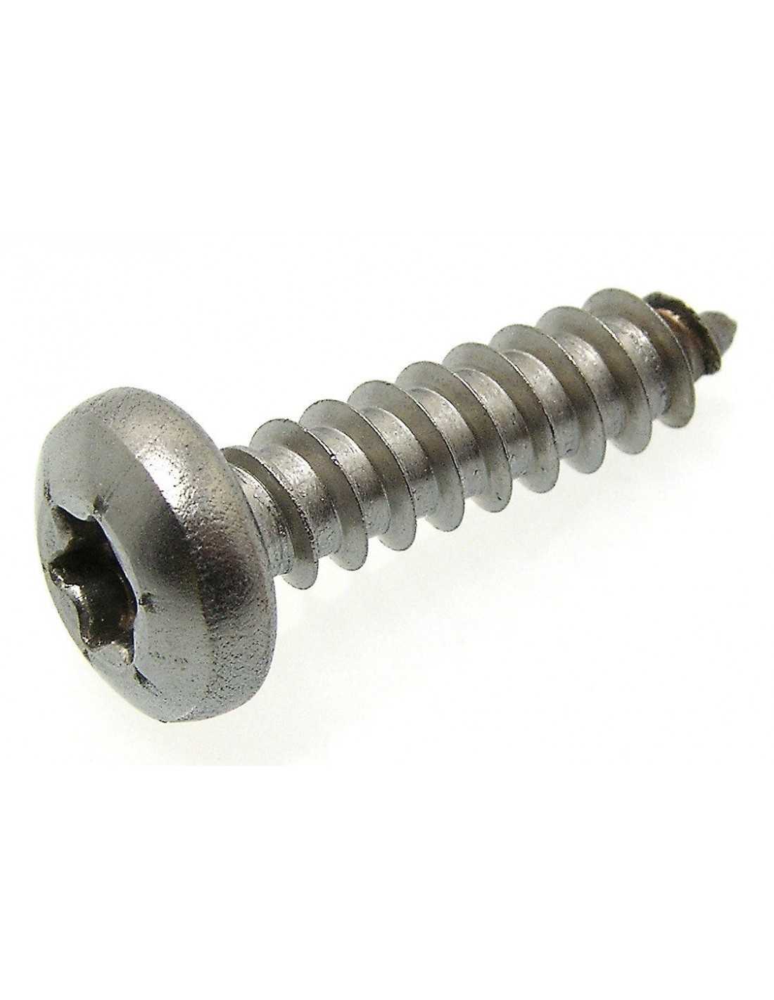 Vis à Tôle TORX Tête Bombée Avec Rondelle - 4,8 X 22 Mm - Acier Galvanisé Noir - Lot De 10 Pièces - Norme DIN 7049