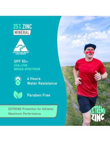 Sun Zapper Extreme Red Flash Zinc Stick Sunscreen SPF 50+ 15g uvb uva H2O Sensations Sun Zapper Extreme Red Flash Zinc Stick Sunscreen SPF 50+ 15g uvb uva H2O Sensations