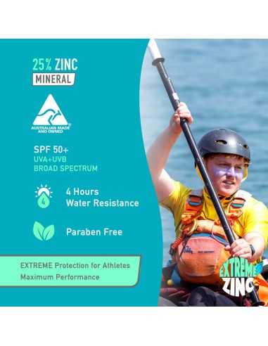 Sun Zapper Extreme PURPLE Sky Zinc Stick SPF 50+ 15g uvb uva H2O Sensations Sun Zapper Extreme PURPLE Sky Zinc Stick SPF 50+ 15g uvb uva H2O Sensations