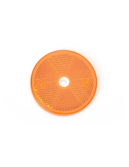 Catadioptre Rond Orange 1 trous 60mm