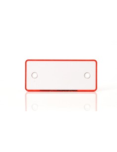 WAS Reflector Rectangular Red 96*42mm 2 Holes WAS849 H2O Sensations 2