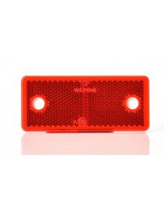 WAS Catadioptre Rectangle Rouge 2 trous 96*42mm