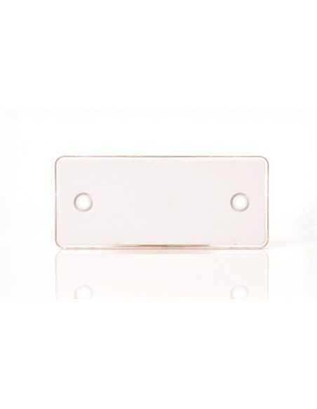 WAS Catadioptre Rectangle Blanc 2 trous 96*42mm