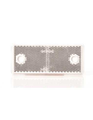 WAS Catadioptre Rectangle Blanc 2 trous 96*42mm WAS Catadioptre Rectangle Blanc 2 trous 96*42mm