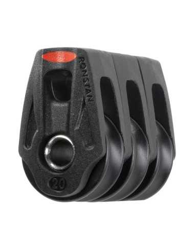 Ronstan Poulie Orbit 20mm Triple Ringot Lashing