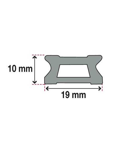 Ronstan Rail aluminium Eloxé Noir Serie 19 RC1190 H2O Sensations