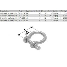 Holt Shackle Bow Stainless Steel Forged 6*24mm 65206 H2O Sensations