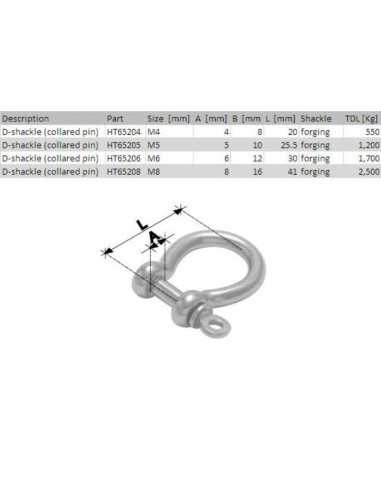 Holt Manille Lyre Forgée 6*24mm 65206 H2O Sensations