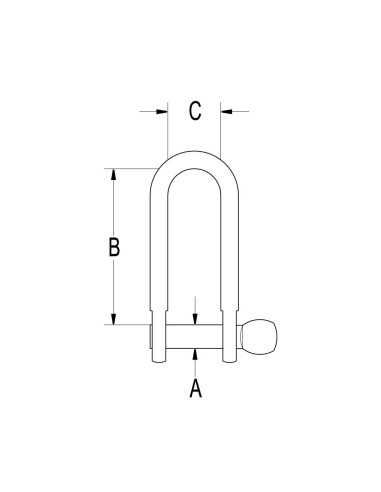 Ronstan Shackle D 5/32" 4mm RF1806 H2O Sensations Ronstan Shackle D 5/32" 4mm RF1806 H2O Sensations