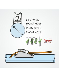 ClamCleat Aluminium Boom Pole Wishbone Cleat CL702 H2O Sensations 2