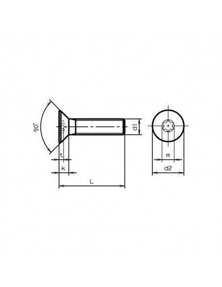 Vis Metrique Inox A4 M6 60mm Torx Tête Fraisée Plate A4M6TCF60 H2O Sensations