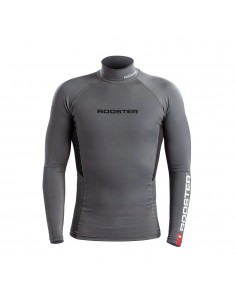 Rooster Mens UV Protection Top Long Sleeves Grey ROORASHGR H2O Sensations