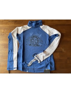 Gul Boys Crest UV Protection Long Sleeves Blue White RG0311 H2O Sensations