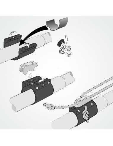 ClamCleat Support Tube 24-27mm CL077 H2O Sensations ClamCleat Support Tube 24-27mm CL077 H2O Sensations