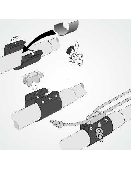 Clamcleat Boom Clamp Tubes 24 to 27mm CL077 H2O Sensations