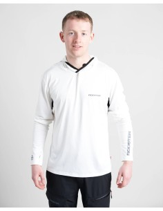 Rooster Unisex Protection UV Manches Longues Quick Dry Blanc ROOHOOUV H2O Sensations 2