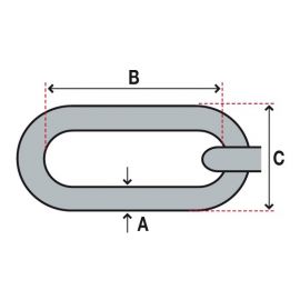 Bleached Long Link Chain 8mm  FB530208 H2O Sensations 2