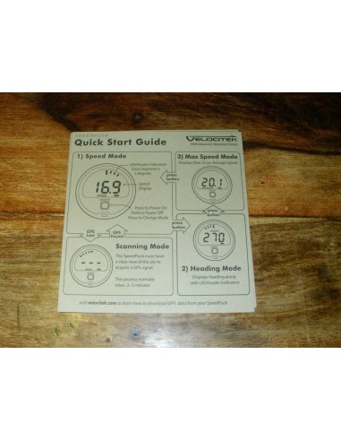 Velocitek Speedpuck Guide Démarrage Rapide