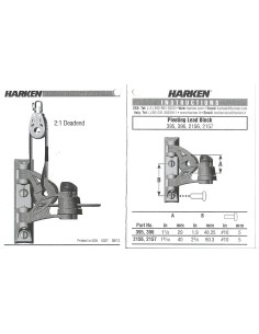 Harken Tourelle Carbo 40mm Carbo-Cam Cleat 2157 H2O Sensations 2